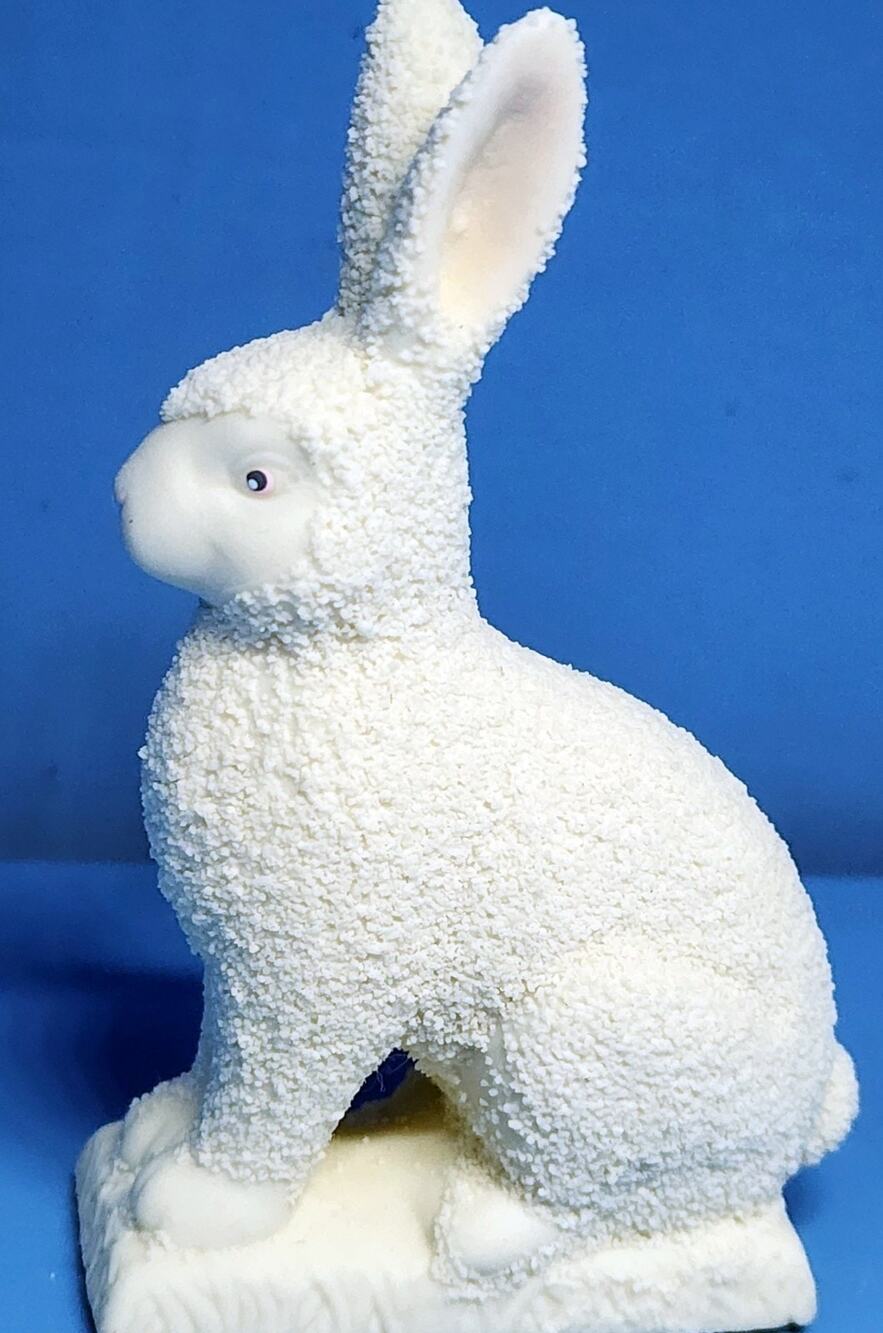 Easter Snowbunny Figurine Department 56 Retired 3 3/4" High Bisque Vintage